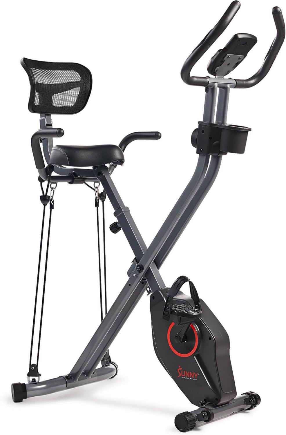 Sunny Health & Fitness Faltbares magnetisches X-Bike Pro: klappbar